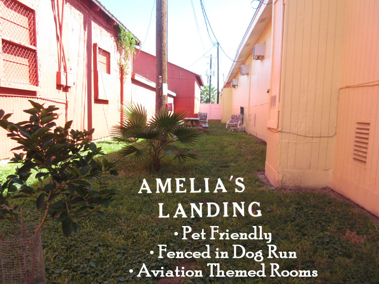 Amelia's Landing is Pet Friendly with a fenced in dog run for our four legged friends!