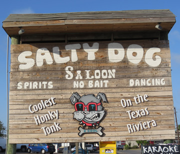 The Salty Dog in Port Aransas, TX.