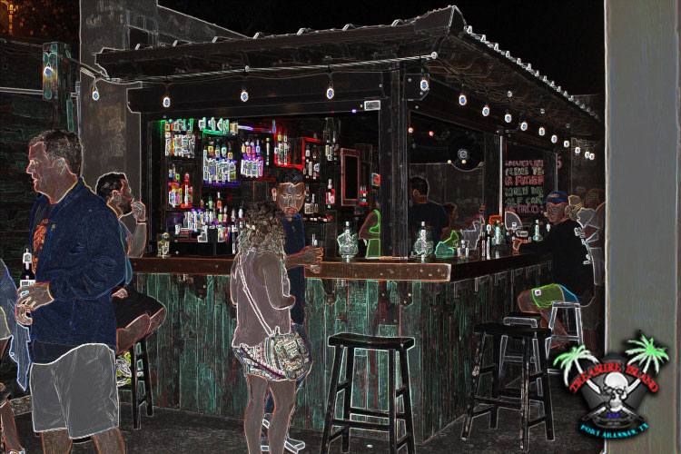 Treasure Island Beach Bar in Port Aransas, TX.