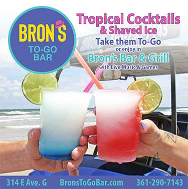 Bron's To Go Bar - Tropical Cocktails & Shaved Ice in Port Aransas, TX.