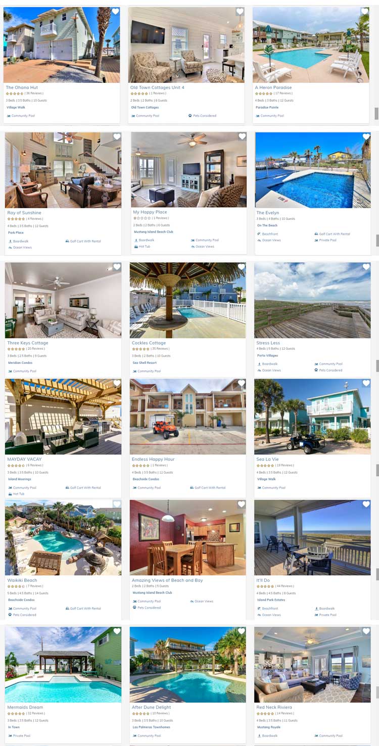 Silver Sands Vacation Rentals in Port Aransas, TX.