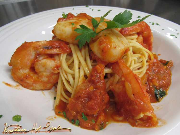 Venetian Hot Plate Restaurant in Port Aransas, TX.